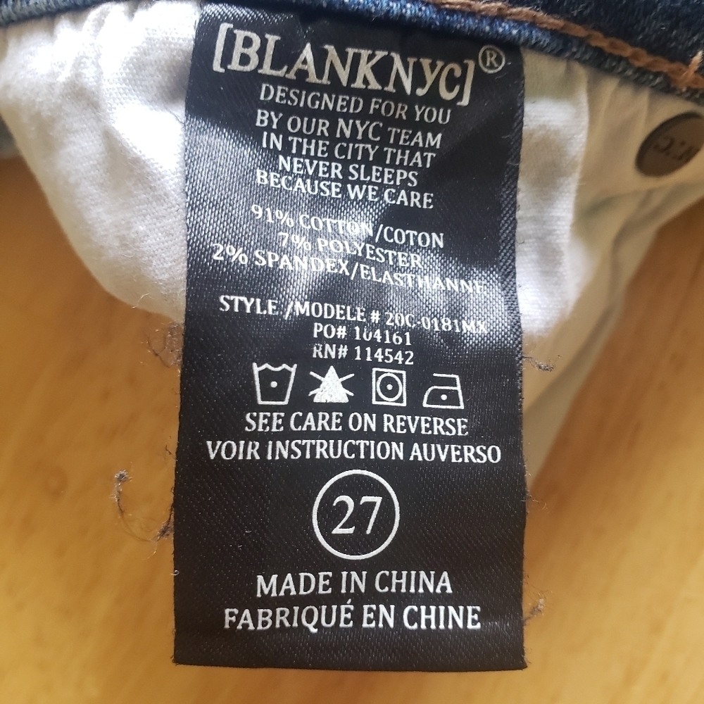 Blank NYC Denim Mini Skirt With Raw Hem, Size 27, Blue - Picture 10 of 16